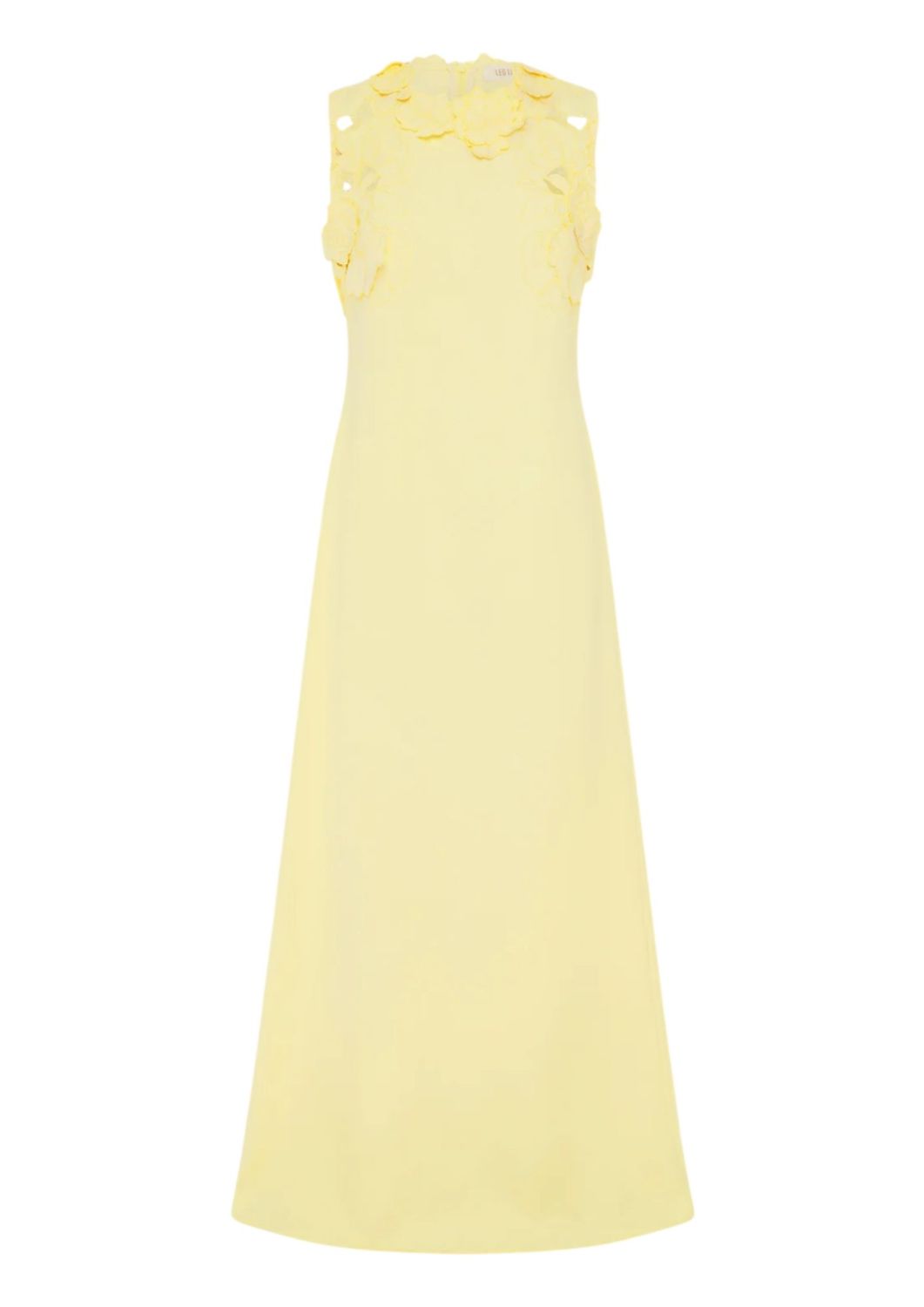 Leo Lin Solene Applique Maxi Dress in Sorbet Yellow