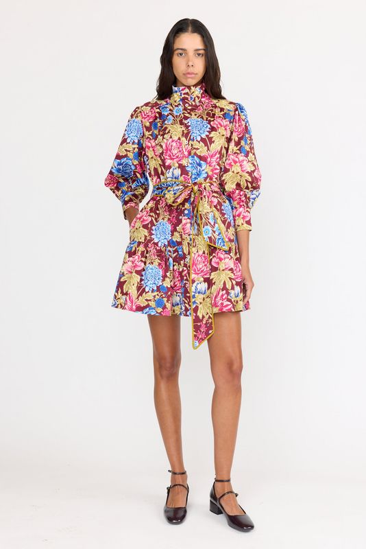 Christy Lynn Emi Dress in Carmine Floral