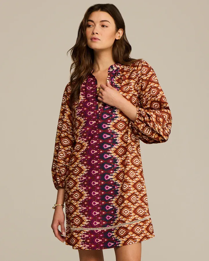 Figue Hailey Dress in Graduated Ikat Multi