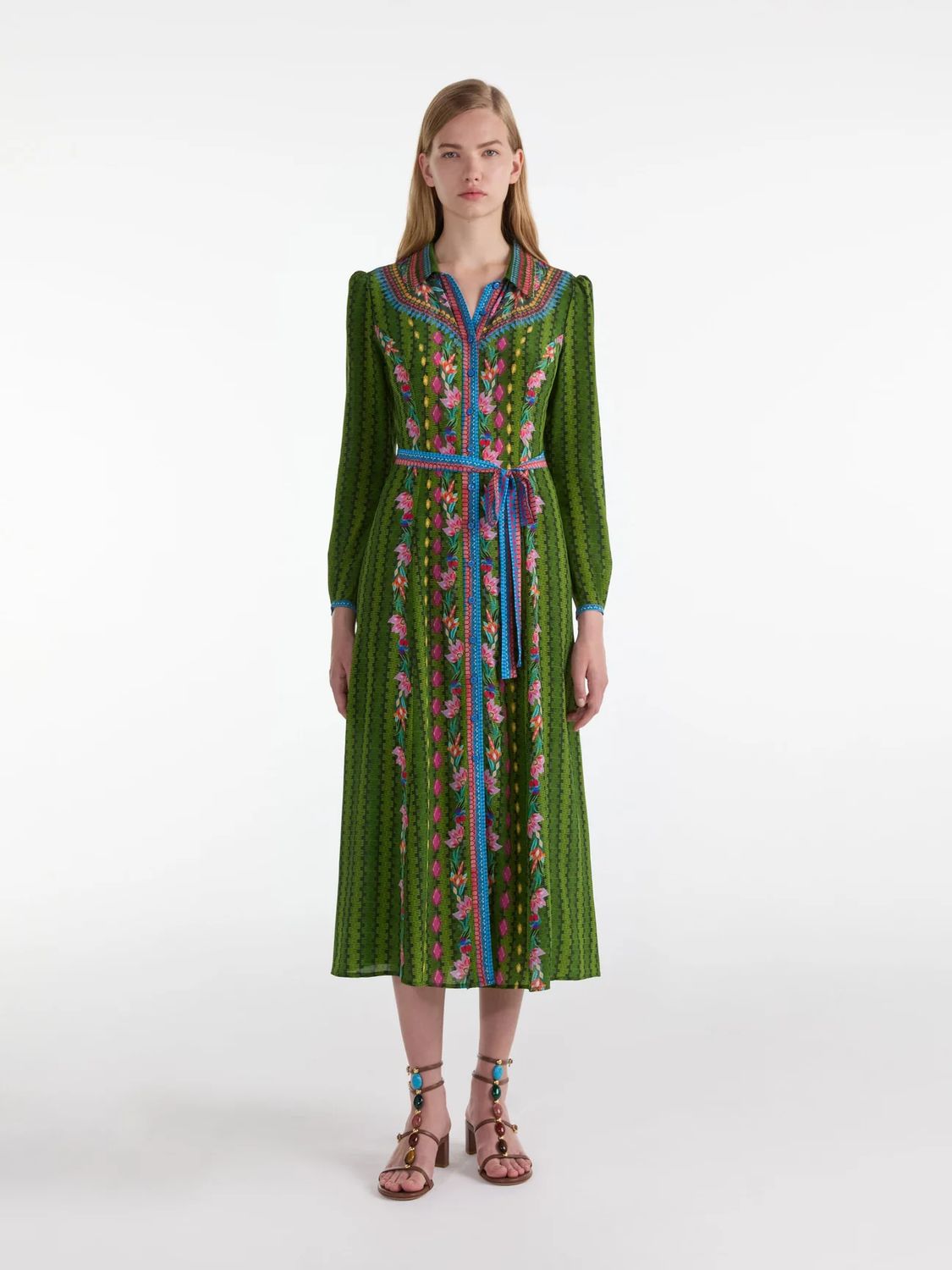 Saloni Vanessa- B Dress in Parterre Flora