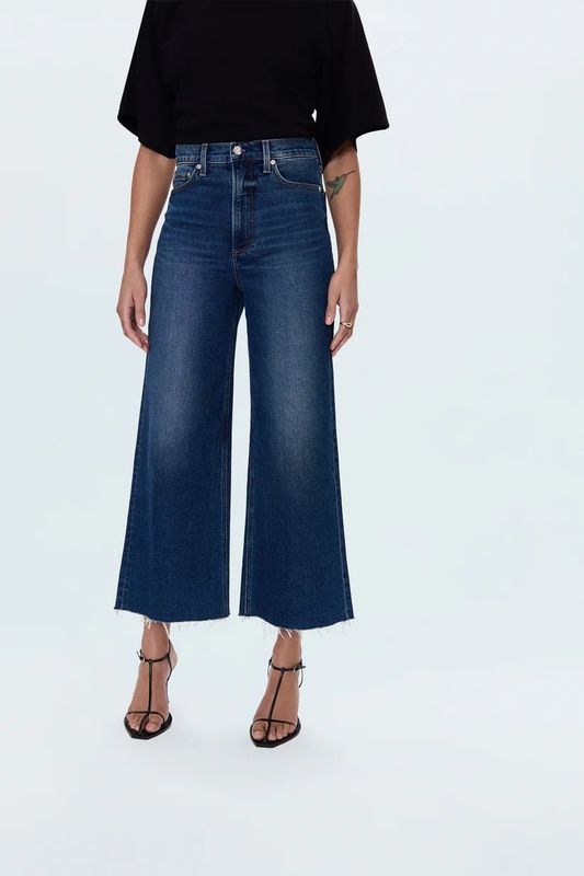 Pistola Lana Crop High Rise Wide Leg Jean in Broadway