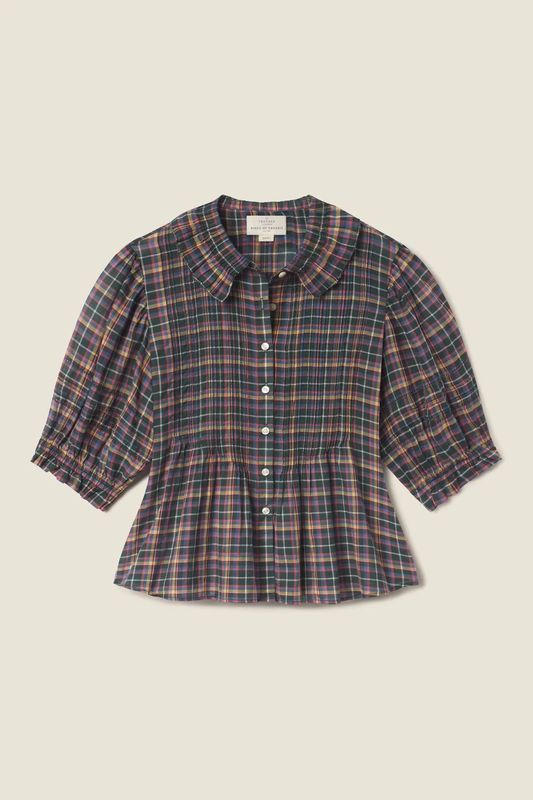 Trovata Jess Blouse in Prisma Plaid