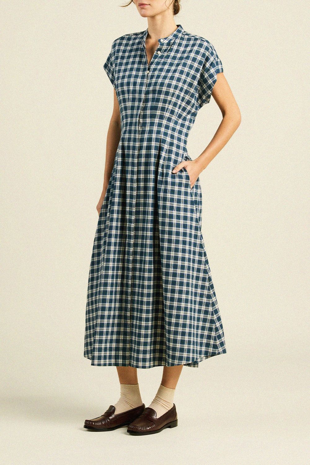 Trovata James Dress in Maritime Plaid