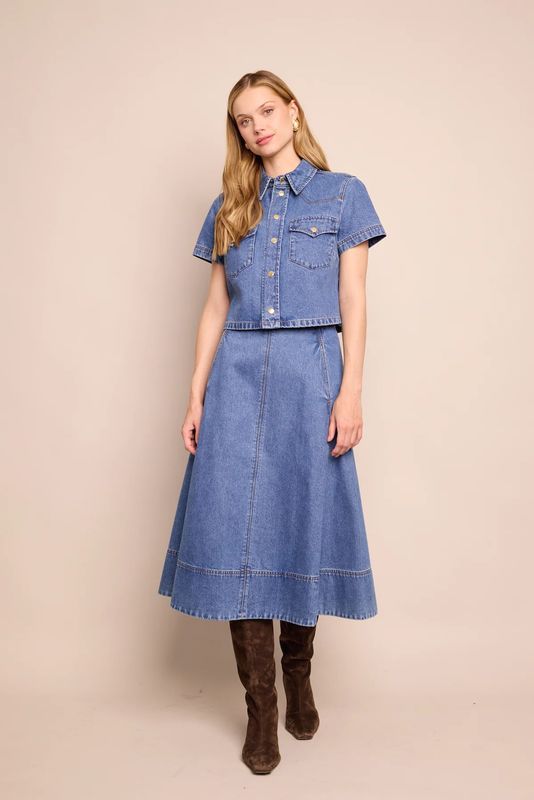 Cara Cara Aisha Skirt in Denim