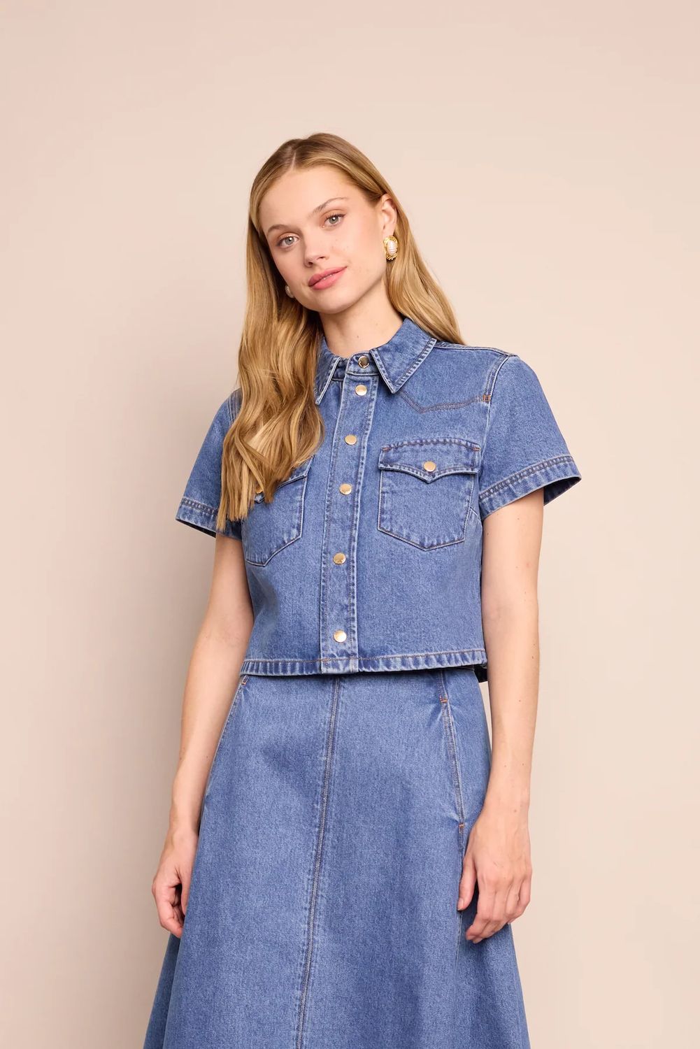 Cara Cara Paro Top in Denim