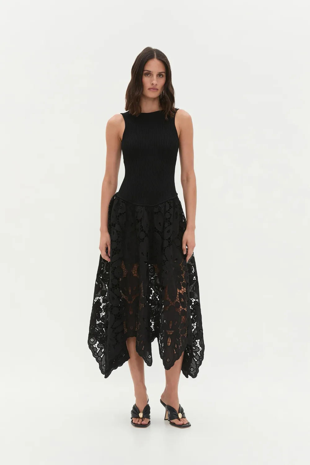 Aje Atlas Knit Midi Dress in Black