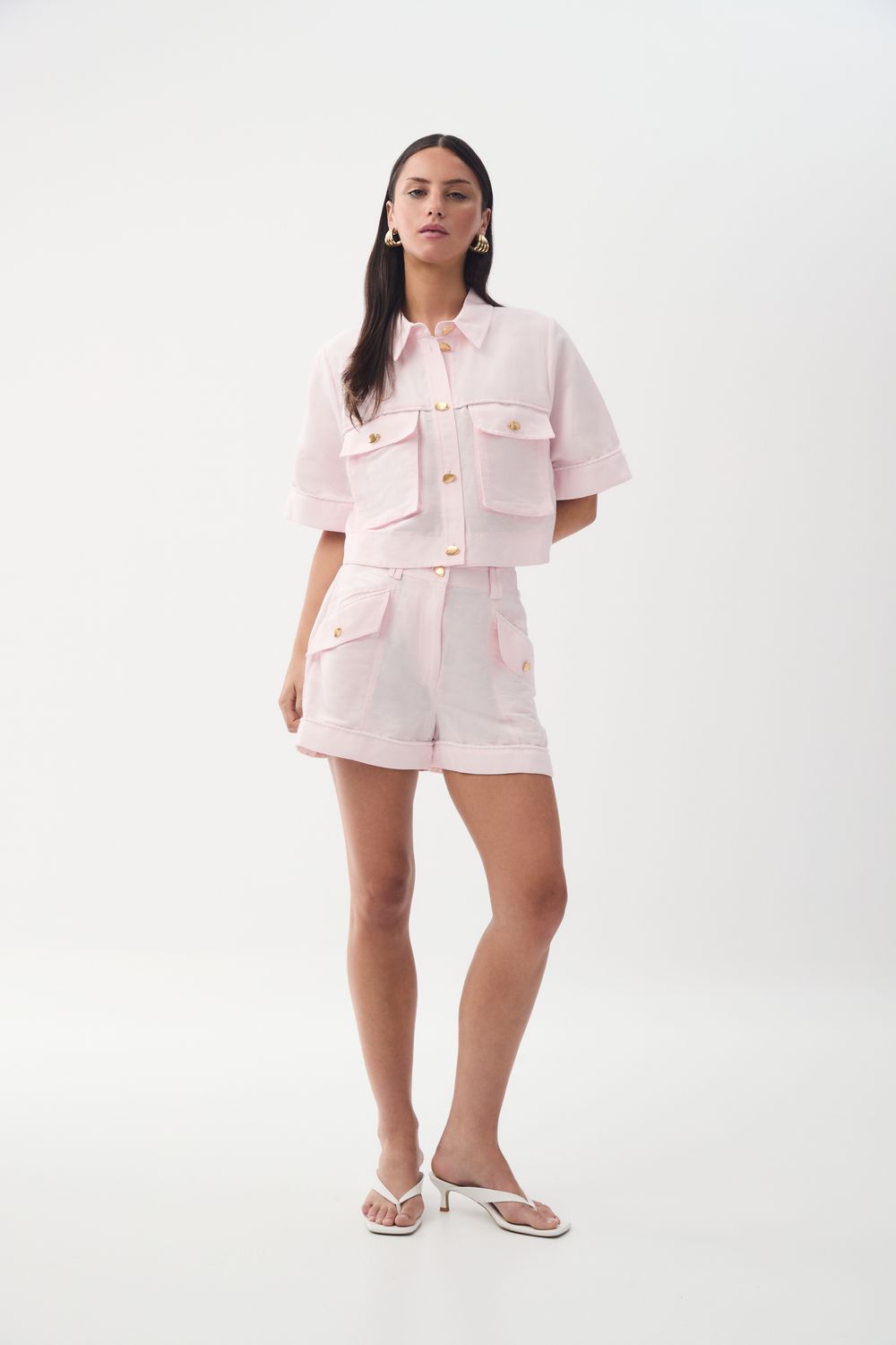 Aje Auden Short in Pastel Pink