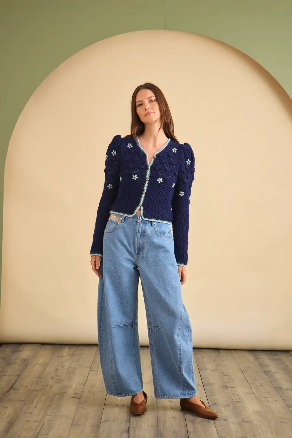 Hunter Bell Willow Cardigan in Navy