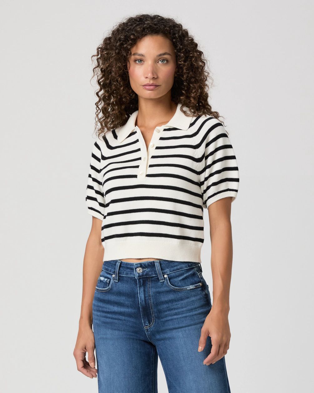 Paige Birch Top in Antique White &amp; Black