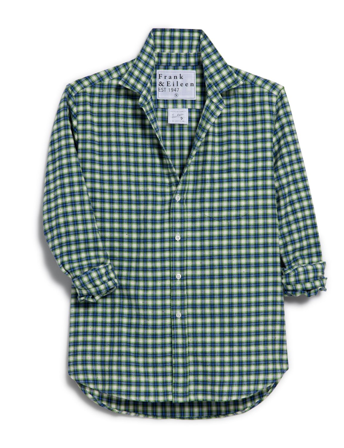 Frank &amp; Eileen Eileen Relaxed Button Up Shirt in Blue, Green, Navy, White Plaid