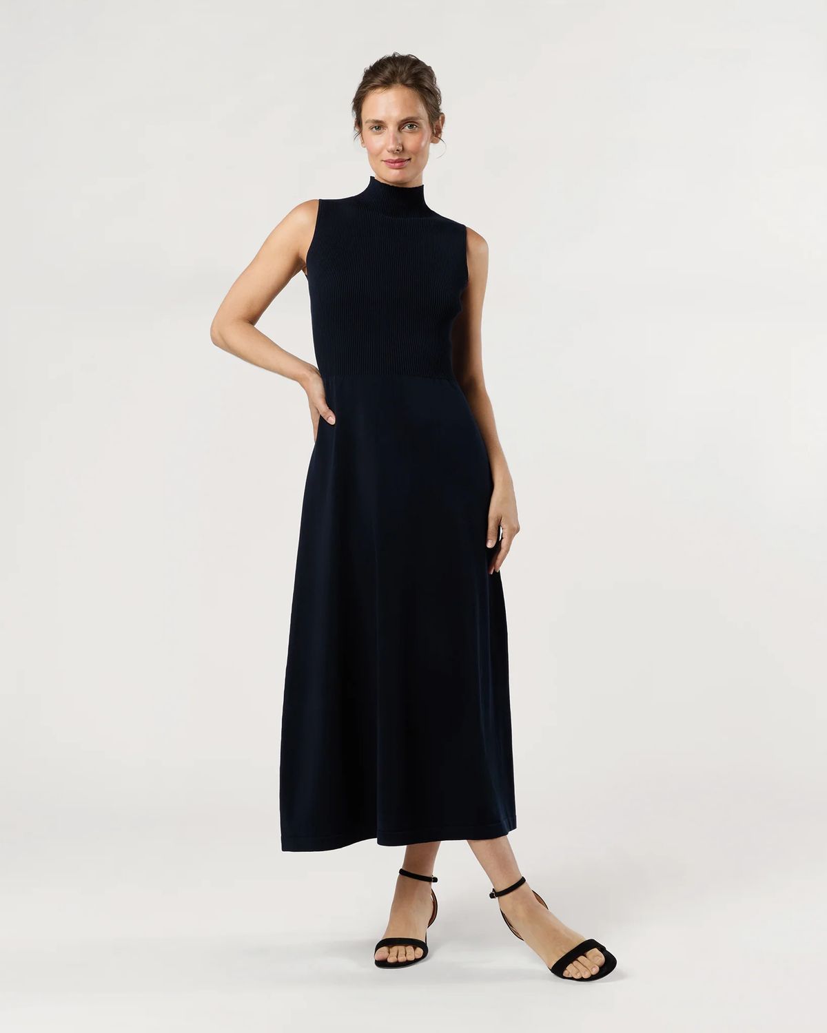 Ann Mashburn Charlotte Dress in Navy Ice
