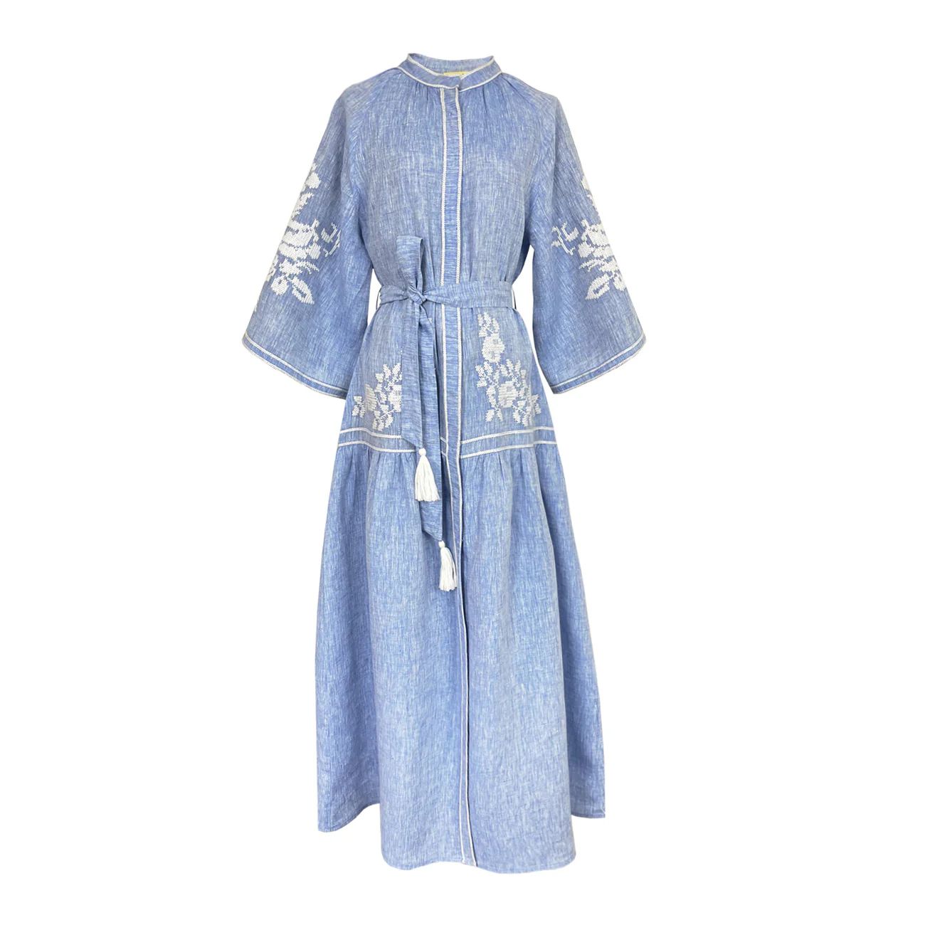De Castro Light Denim Swan Dress