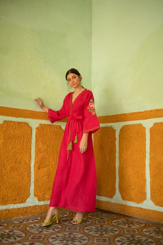 De Castro Bougainvillea Dress