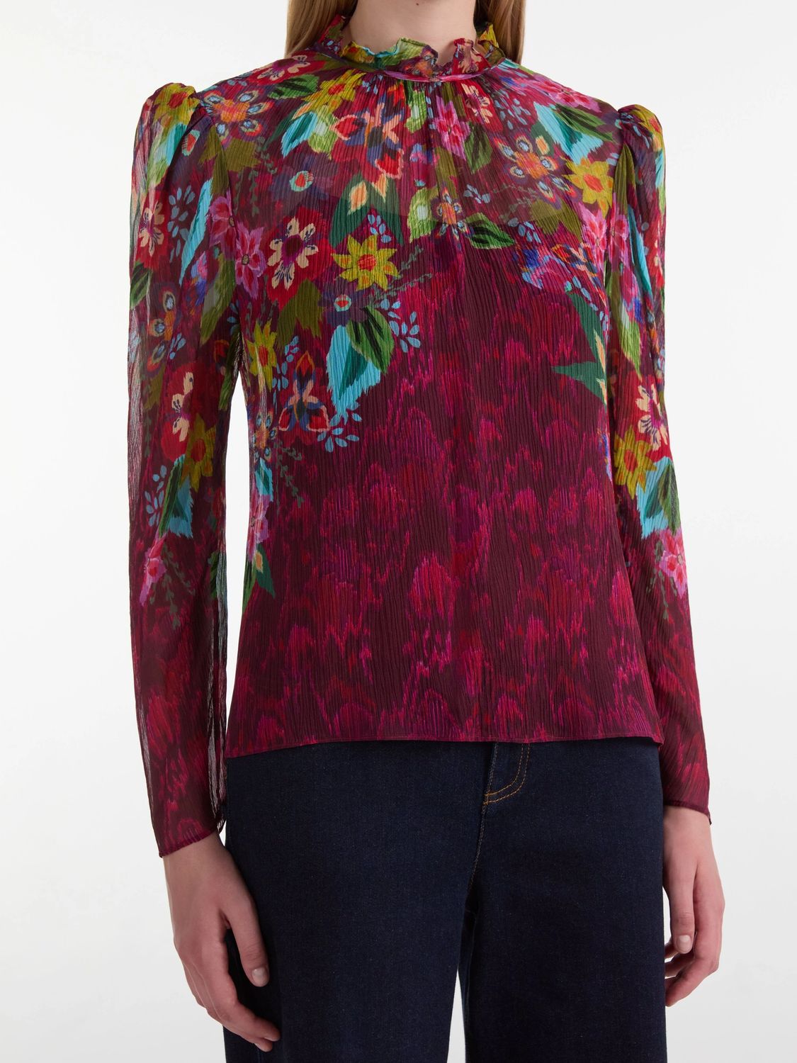 Saloni Mel-B Top in Astilbe Bouquet