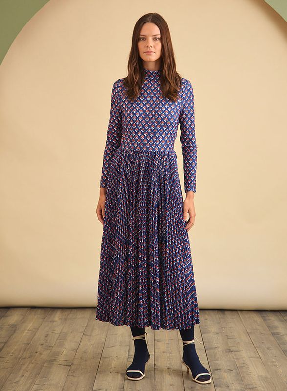 Hunter Bell Sabine Dress in Autumn Fleur Navy