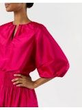 Ann Mashburn Savannah Top in Fuchsia Washed Silk Shantung