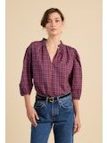 Trovata Orly Blouse in Mulled Wine Plaid