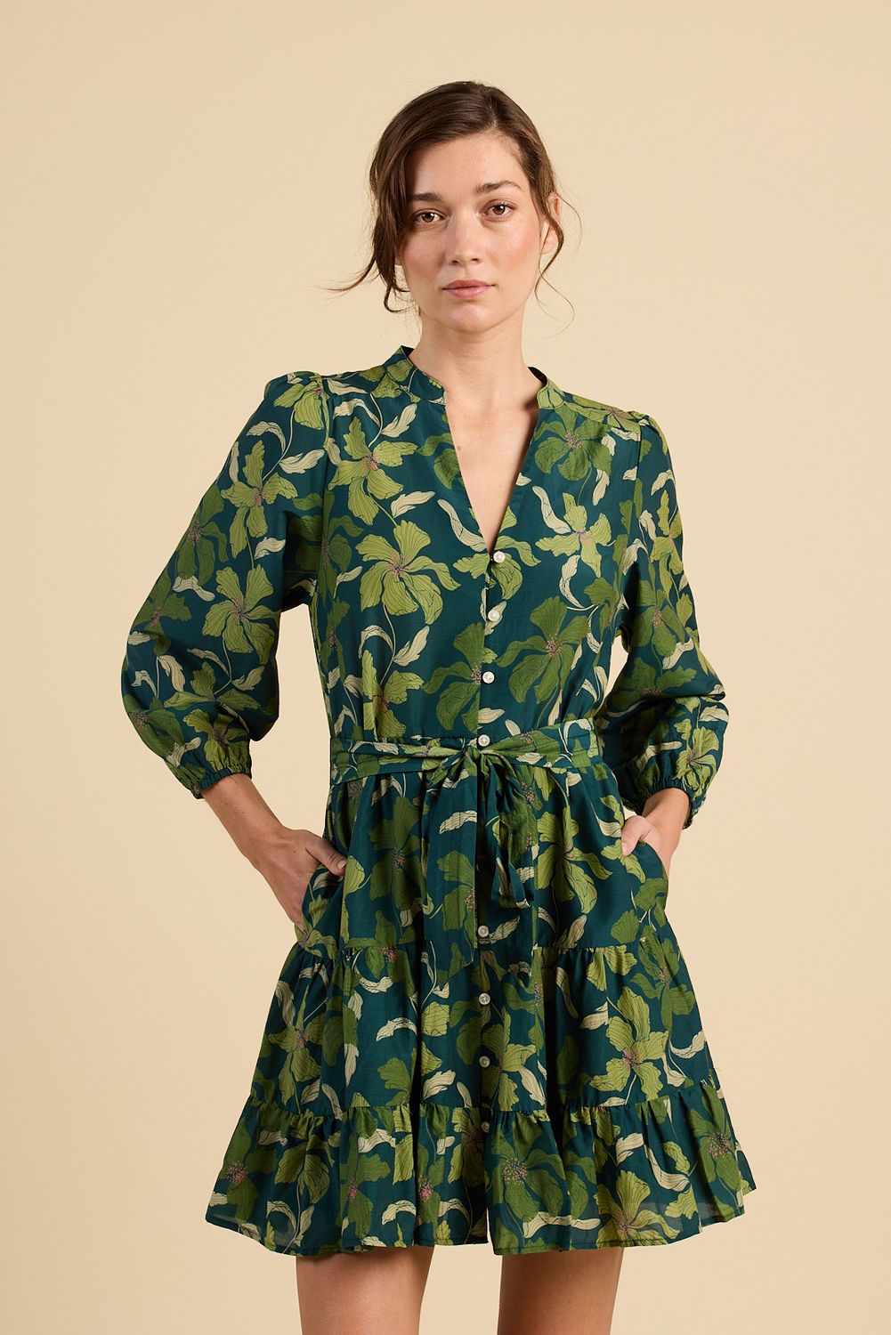 Trovata Celeste Dress in Green Canopy
