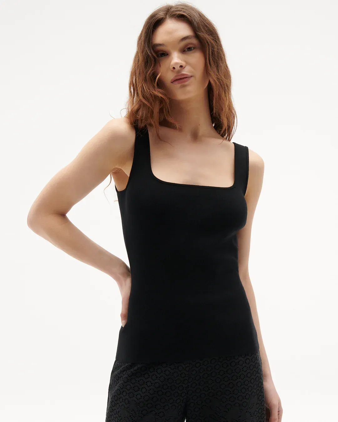 Figue Marla Sweater Tank in Black
