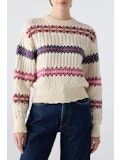 Amo Jemma Sweater in Bone Multi