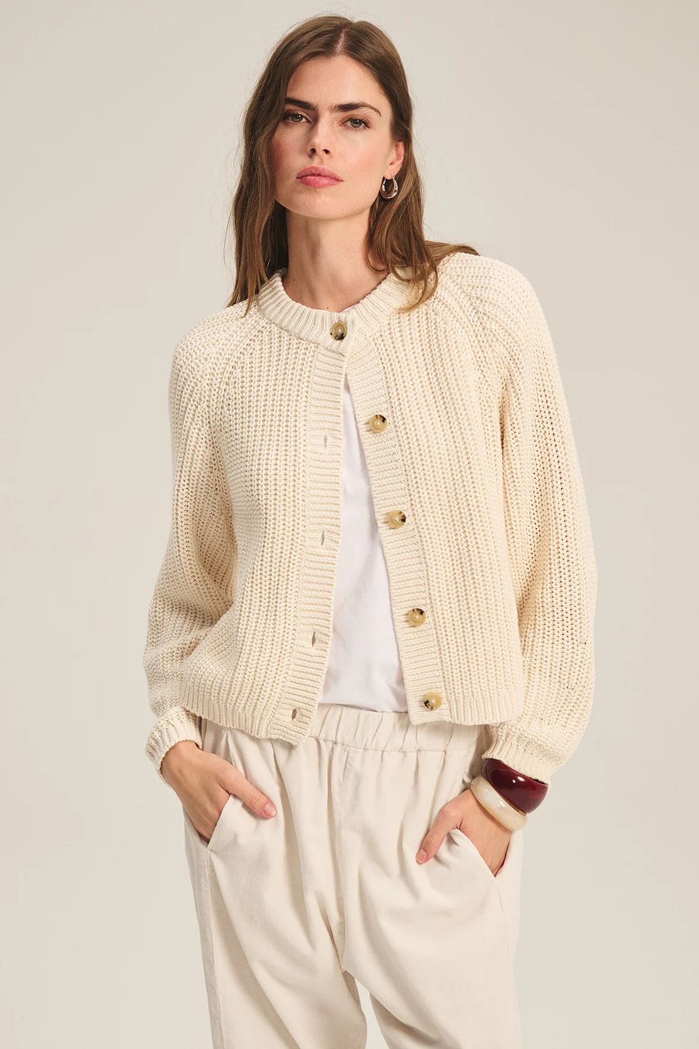 Velvet Lisabeth Cardigan in IVory