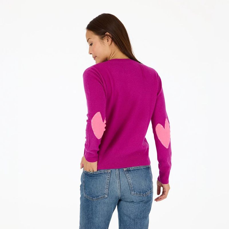 Kerri Rosenthal Patchwork Pullover in Fuchsia