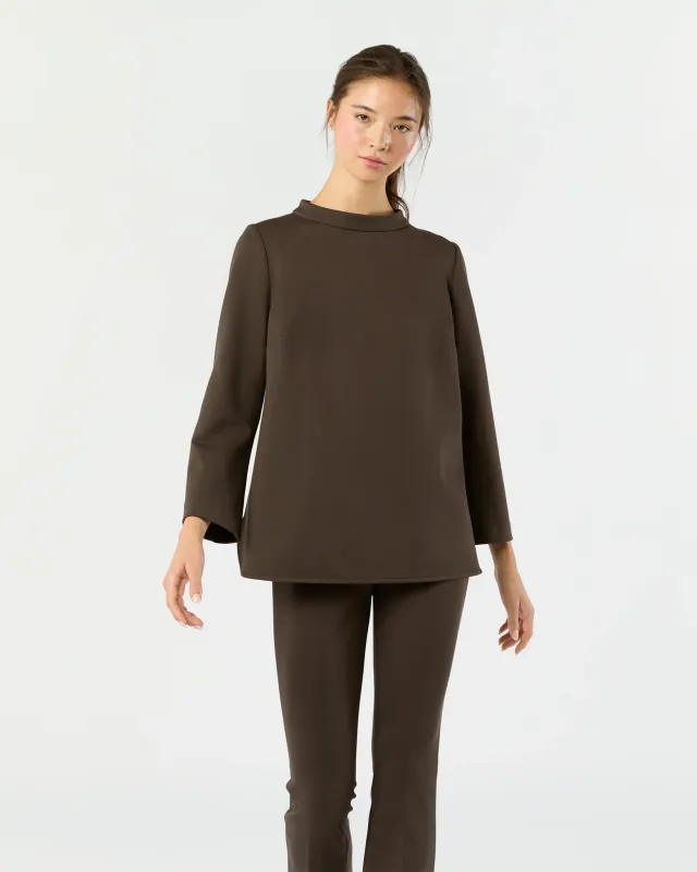 Ann Mashburn Samantha Top in Coffee