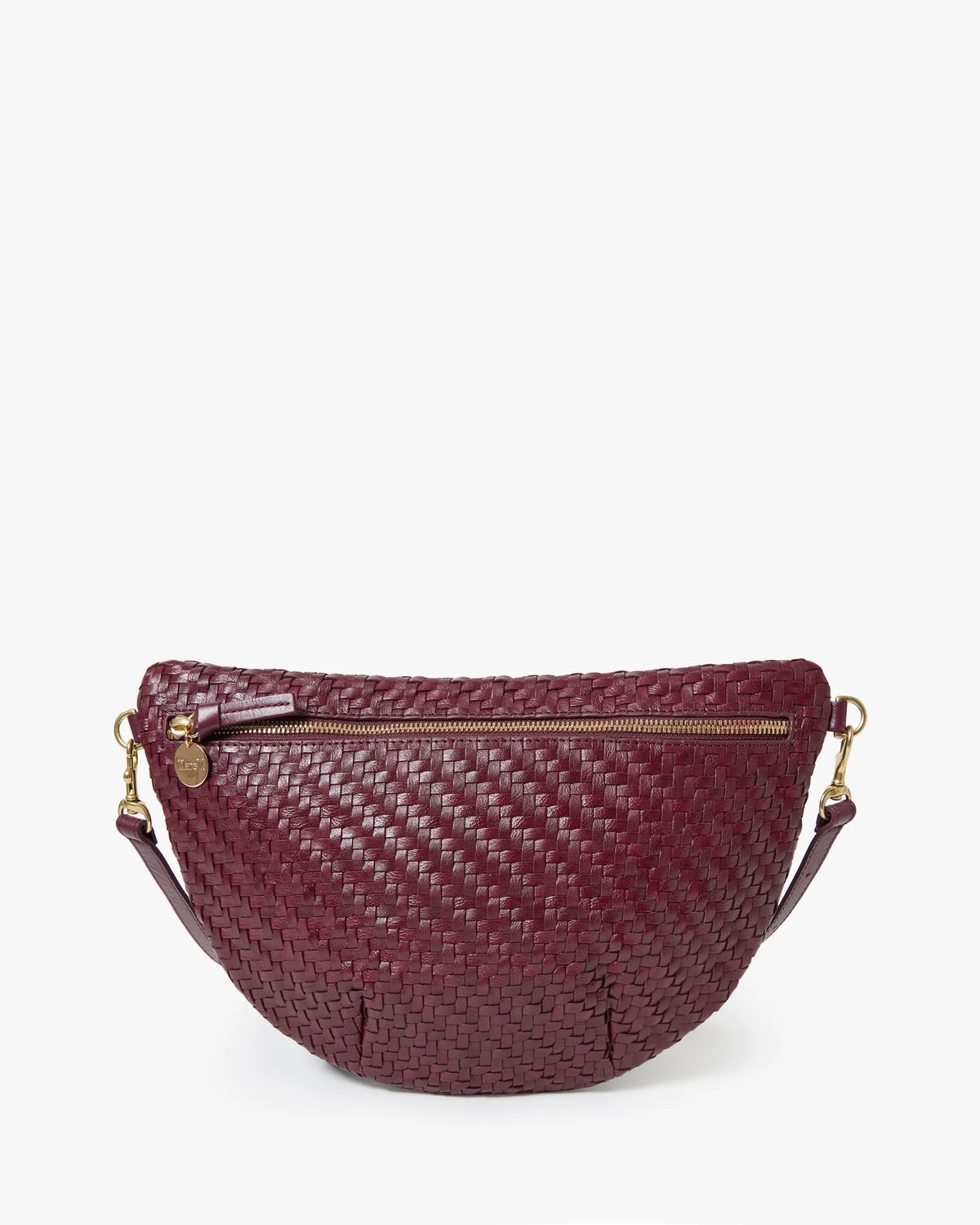 Clare V Grande Fanny Woven Zig Zag in Cassis