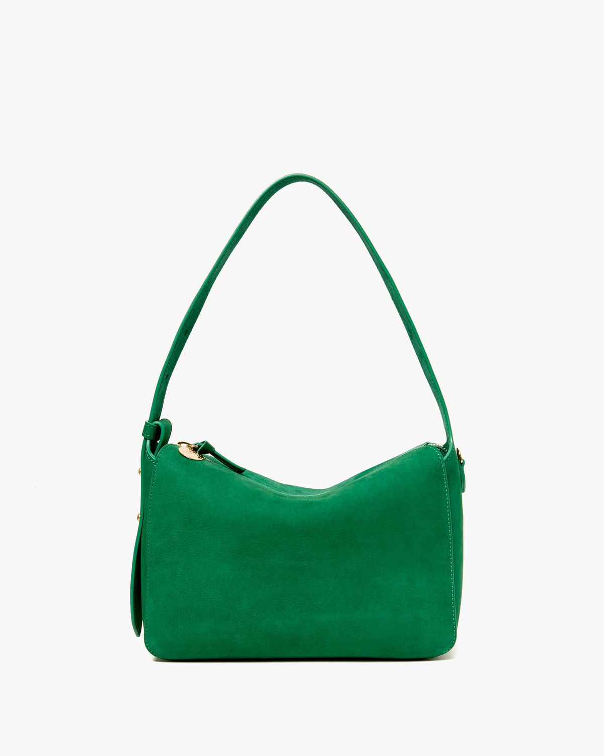 Clare V Fleurine Smooth Nubuck in Deep Emerald