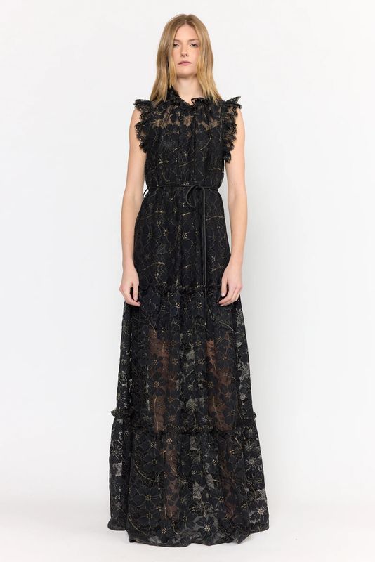 Christy Lynn Damien Dress in Black Lace