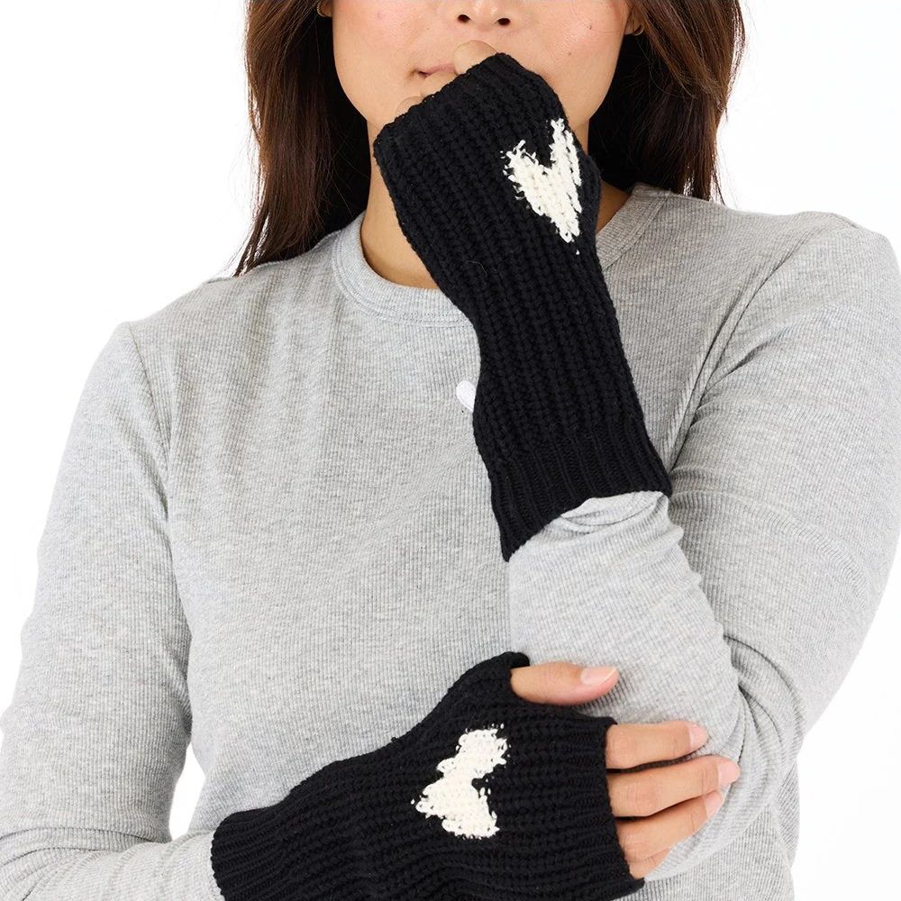 Kerri Rosenthal Imperfect Heart Smittens in Black