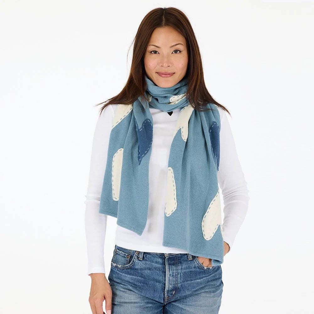 Kerri Rosenthal Zero Waste Scarf in Blue
