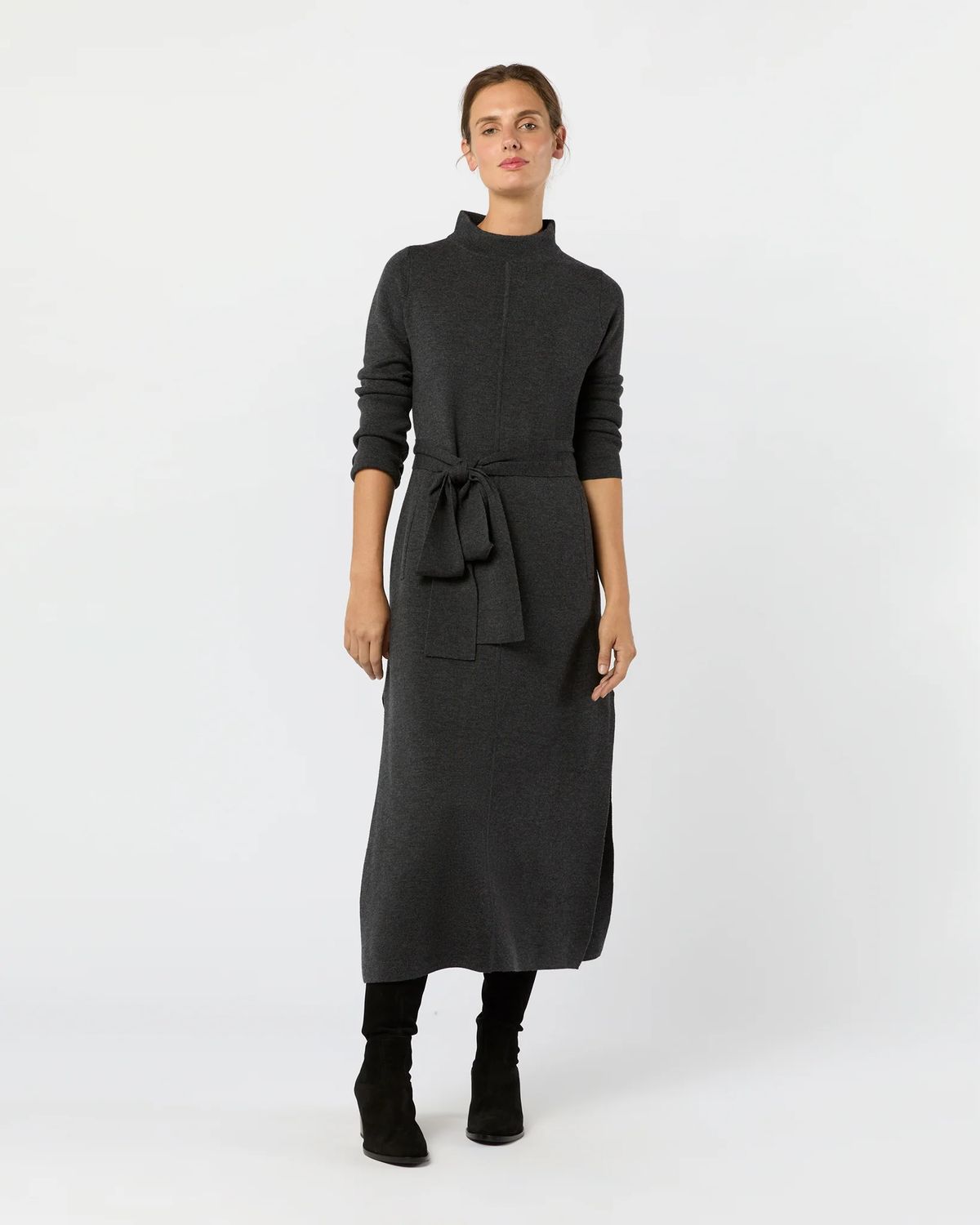 Ann Mashburn Lindsey Dress in Charcoal