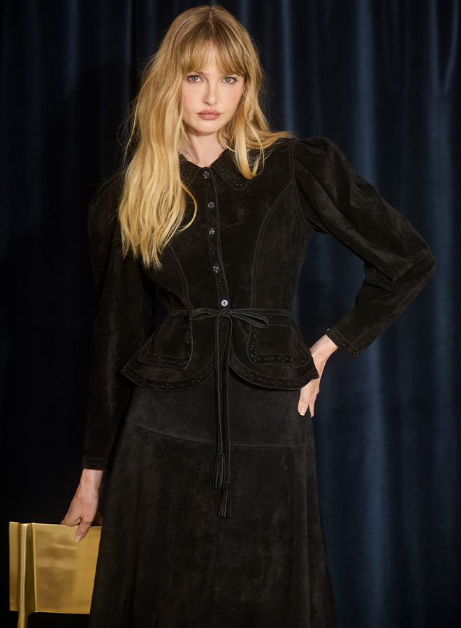Hunter Bell Murphey Jacket in Noir Suede