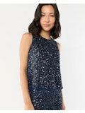 Ann Mashburn Gia Shell in Navy Beaded Mesh