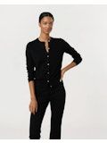 Ann Mashburn Rosie Cardigan in Black Cotton/Silk