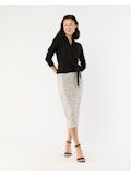 Ann Mashburn Pull On Skirt in Sliver Sequin