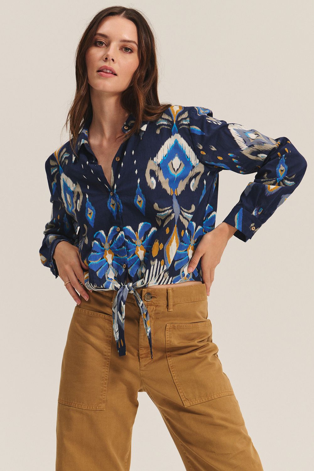 Velvet Kayla07 Blouse in Navy