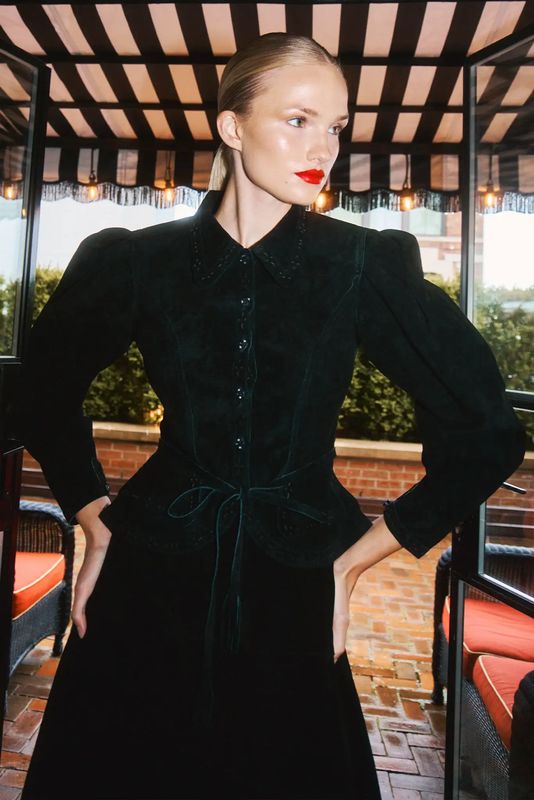 Hunter Bell Murphey Jacket in Noir Suede