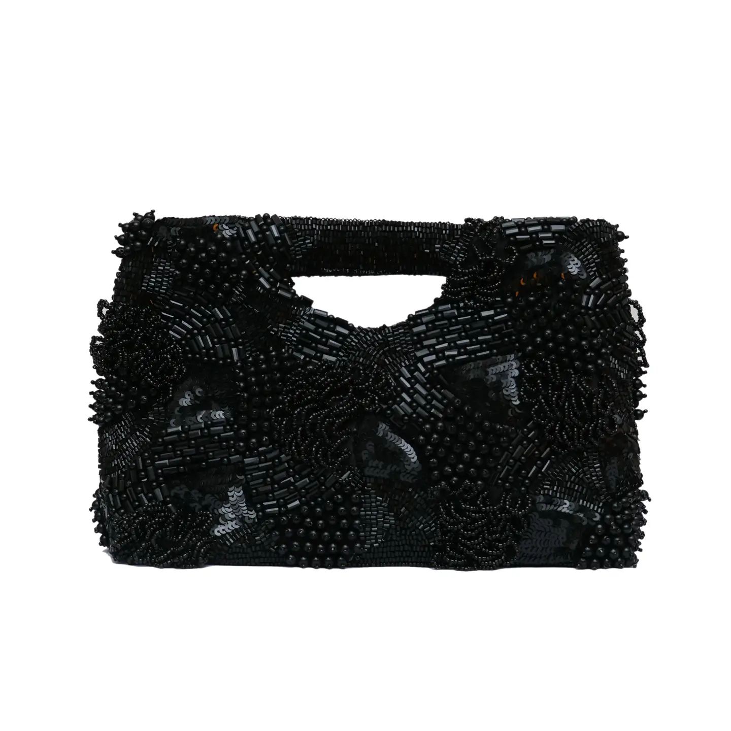 Tiana Designs Black Beaded Bag
