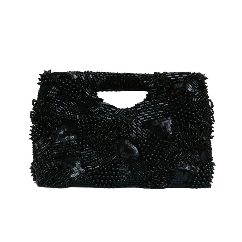 Tiana Designs Black Beaded Bag