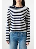 Amo Brigitte Long Sleeve Tee in Twilight &amp; Bone