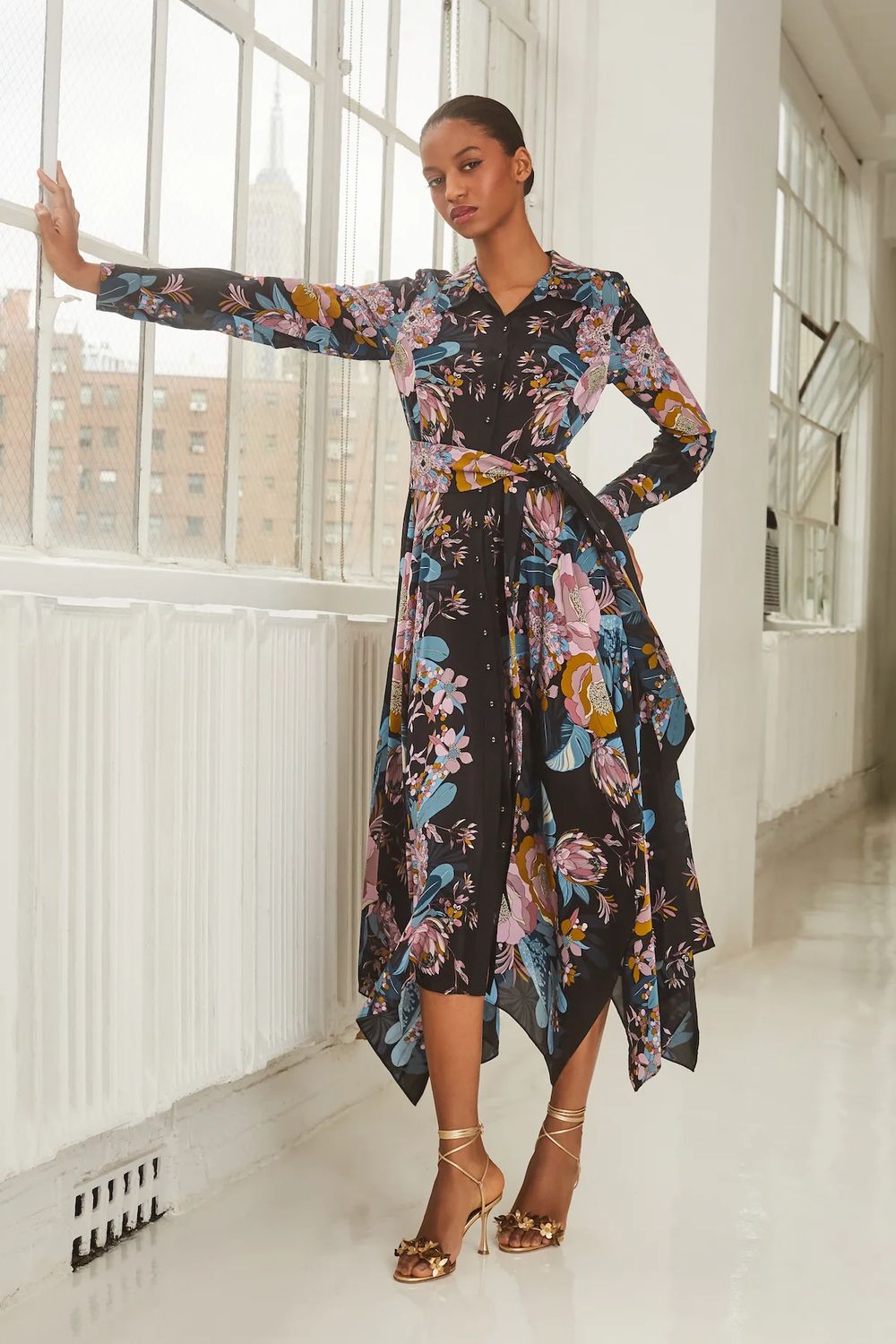 Cara Cara Elliot Dress in Lush Bouquet Black