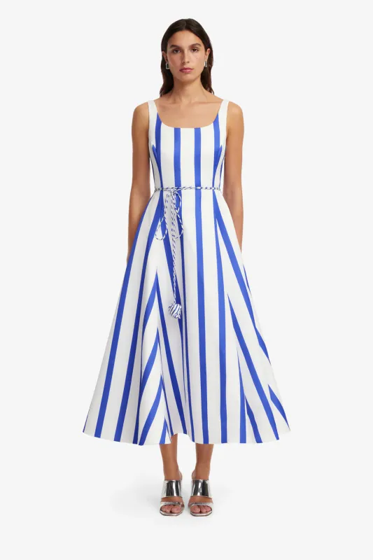 Leo Lin Serafina Striped Maxi Dress