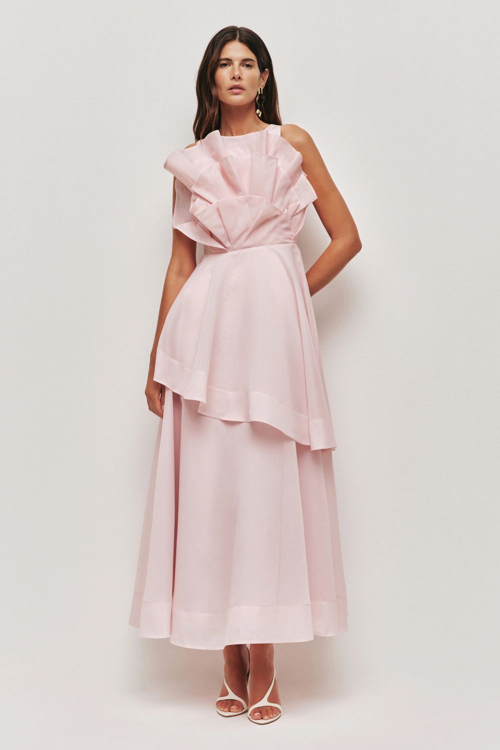 Aje Selestia Midi Dress in Ash Pink