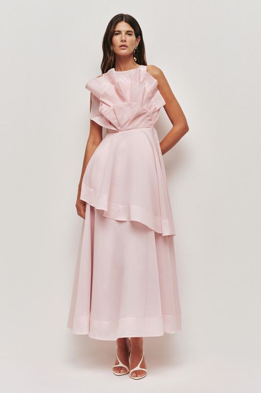 Aje Selestia Midi Dress in Ash Pink