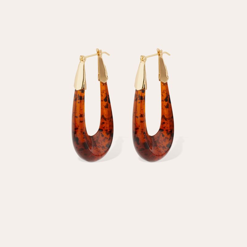Gas Bijoux Ecume Earrings Acetate in Tortoise