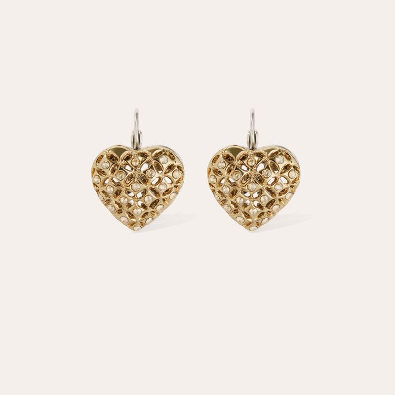 Gas Bijoux Coracao Strass Earrings