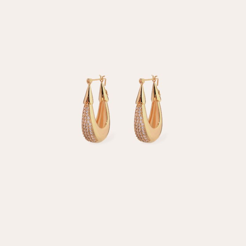 Gas Bijoux Zirconia Ecume Small Earrings