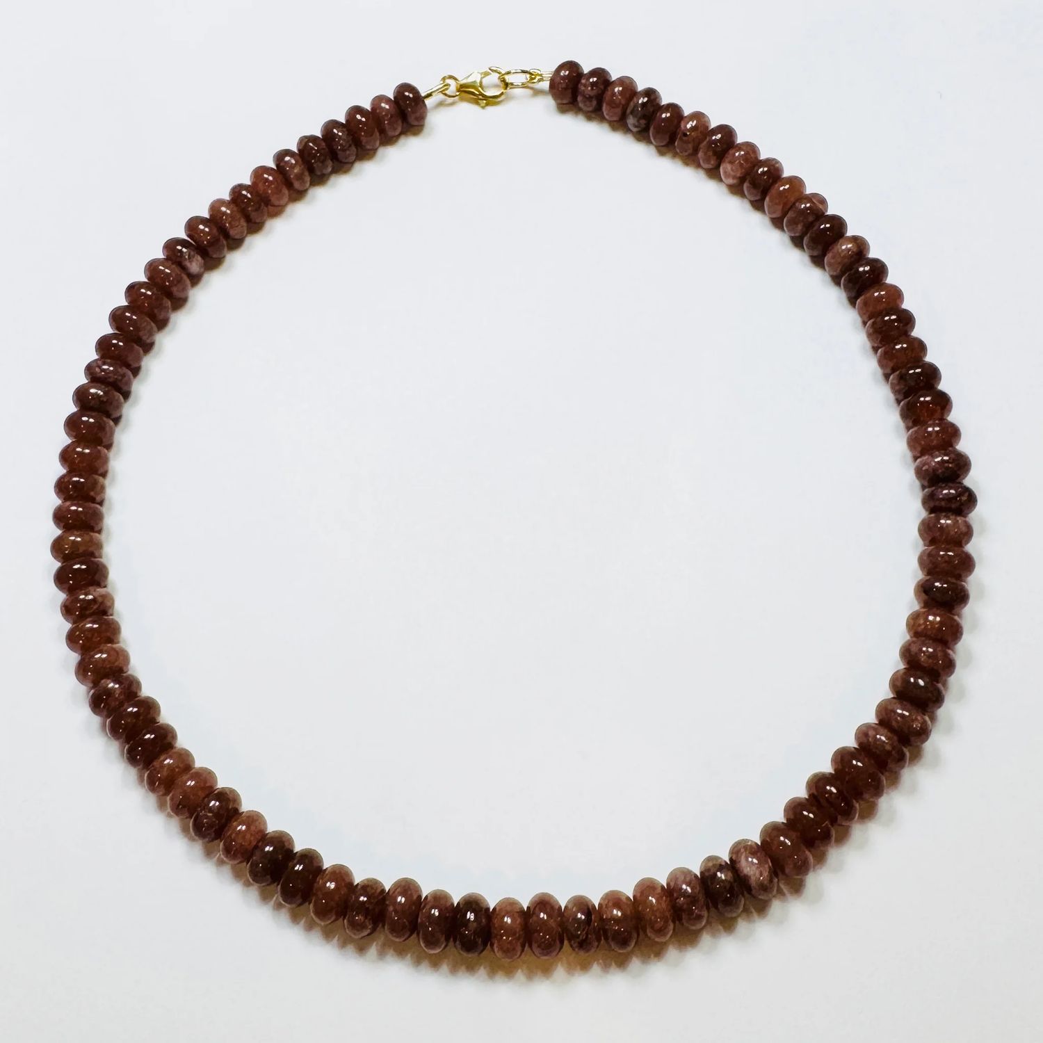 Theodosia Root Beer Agate Candy Necklace